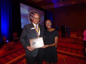 Possip team member Jasmine with her grandfather.