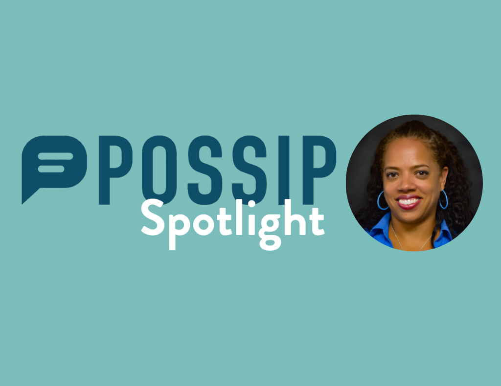 A headshot of Malene Dixon LPC-S, the Senior Counselor & Student Leadership Advisor at KIPP Sunnyside next to the words "Possip Spotlight."