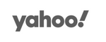 yahoo logo in black and white.