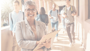 School Principal with Kids