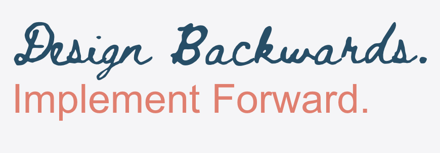 Quote Box - Start Forward, Design Backwards